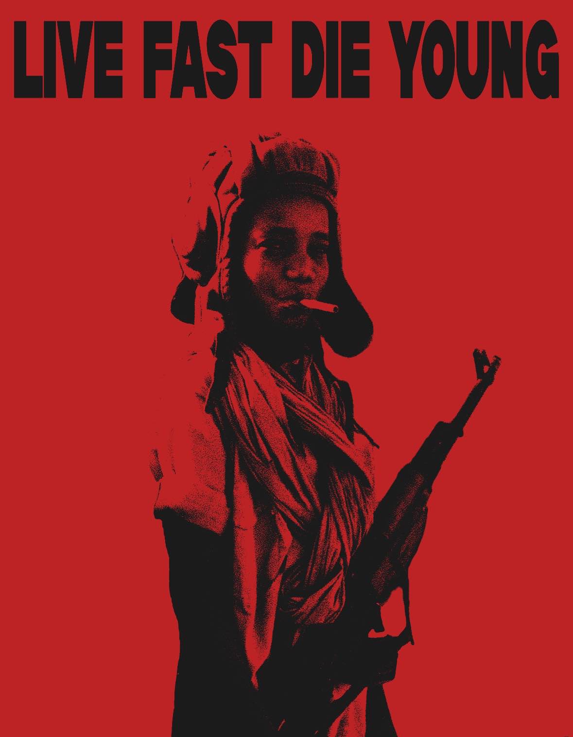 LIVE FAST DIE YOUNG POSTER RED