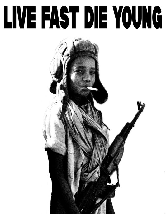 LIVE FAST DIE YOUNG POSTER WHITE